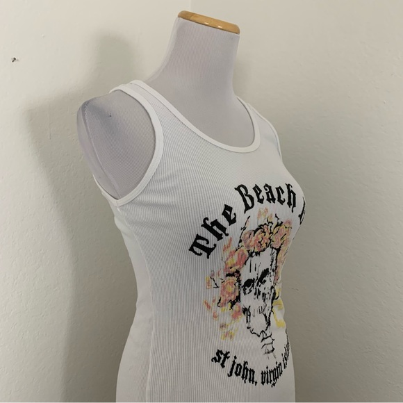 Y2k style long tank top The beach bar St. John Virgin Islands American Apparel - Picture 8 of 10